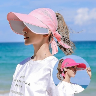 Foto 2 | Foto 2 | Sombrero Huoguo Visera Escalable Con Protección Uv Para Verano Color Albaricoque - Venta Internacional.