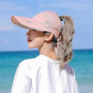 Foto 3 | Foto 3 | Sombrero Huoguo Visera Escalable Con Protección Uv Para Verano Color Albaricoque - Venta Internacional.