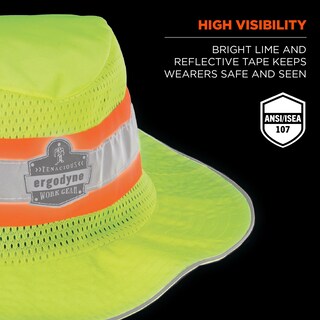 Foto 3 | Foto 3 | Sombrero Ergodyne Hi-vis Ranger Lime 150d De Poliéster - Venta Internacional.