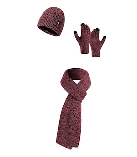 Foto 1 | Foto 1 | Gorro Bufanda Guante Conjunto Térmico Invierno Frio Unisex Rojo