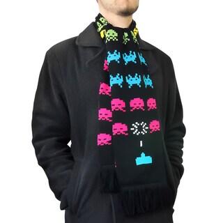 Foto 3 | Foto 3 | Bufanda The Coop Space Invaders De Punto Reversible Unisex - Venta Internacional.