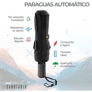 Foto 4 | Foto 4 | Canotagio Paraguas Automatico Plegable Color Negro