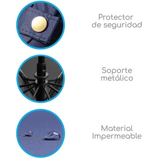 Foto 5 | Foto 5 | Canotagio Paraguas Plegable De Bolsillo Color Azul