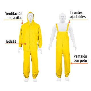 Foto 2 | Foto 2 | Conjunto Impermeable Triple Capa Truper Expert color Amarillo