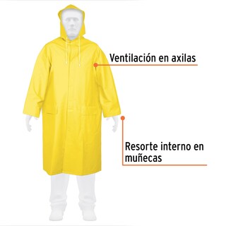 Foto 3 | Foto 3 | Gabardina Impermeable Doble Capa Truper IMPER color Amarillo