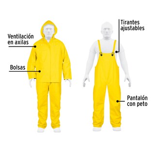 Foto 2 | Foto 2 | Conjunto Impermeable Doble Capa Truper color Amarillo