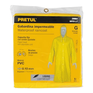 Foto 3 | Foto 3 | Gabardina Impermeable Pretul IMPER-M-P color Amarillo Ligera de PVC
