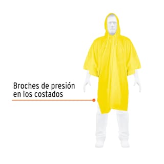 Foto 2 | Foto 2 | Poncho de PVC Truper color Amarillo Unitalla