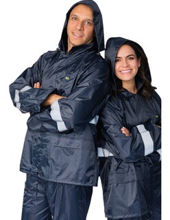 Foto 4 | Foto 4 | Impermeable Motociclista Azul Unisex 2 Piezas Chamarra Y Pantalón
