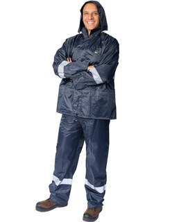 Foto 5 | Foto 5 | Impermeable Motociclista Azul Unisex 2 Piezas Chamarra Y Pantalón