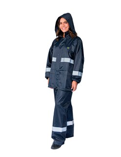 Foto 6 | Foto 6 | Impermeable Motociclista Azul Unisex 2 Piezas Chamarra Y Pantalón