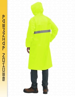 Foto 6 | Foto 6 | Impermeable Gabardina Largo Para Lluvias Ligero Premium Unisex Hombre Mujer Con Reflejantes Rainwear Talla Eeg