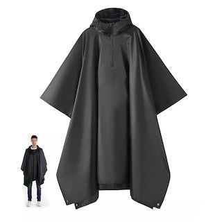 Foto 3 | Foto 3 | Capa Impermeable Poncho Unisex Muy Duradero, Negro