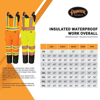 Foto 6 | Foto 6 | Pantalones Impermeables Con Peto Pioneer Hi Vis Para Hombre Y Mujer - Venta Internacional.