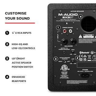 Foto 5 | Foto 5 | Pareja de Monitores Estudio Altavoces Pc M-audio Bx3bt 3.5 120 W - Venta Internacional