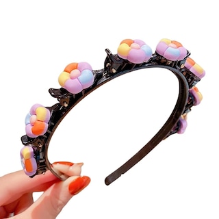 Foto 2 | Foto 2 | Diadema Huoguo Para Niña Con Flequillo Doble Con 8 Clips 3 Unidades - Venta Internacional.