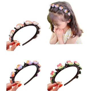 Foto 3 | Foto 3 | Diadema Huoguo Para Niña Con Flequillo Doble Con 8 Clips 3 Unidades - Venta Internacional.