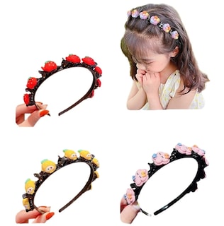 Foto 2 | Foto 2 | Diadema Huoguo Para Niña Con Flequillo Doble Con 8 Clips 3 Unidades - Venta Internacional.