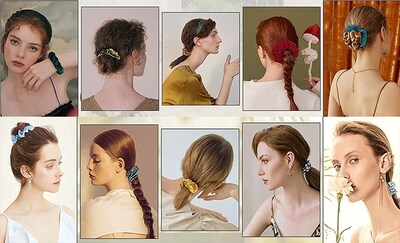 Foto 2 | Foto 2 | Cinta Para El Pelo Huoguo Círculo Del Intestino Grueso Tela De Piña - Venta Internacional.