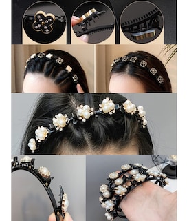 Foto 5 | Foto 5 | Diadema Huoguo Para Niña Con Flequillo Doble Con 8 Clips 3 Unidades - Venta Internacional.