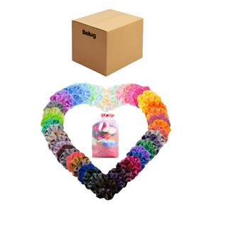 Foto 1 | Foto 1 | Gomas De Pelo Scrunchies Terciopelo Para Mujer 60 Pzs, Belug Colores