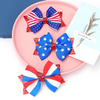 Foto 1 | Foto 1 | Pinzas Para El Pelo Huoguo Patriotic 9 X 7 Cm Para Niñas Pequeñas 4 De Julio - Venta Internacional.