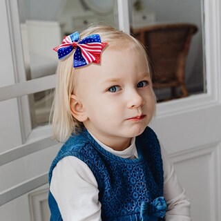 Foto 2 | Foto 2 | Pinzas Para El Pelo Huoguo Patriotic 9 X 7 Cm Para Niñas Pequeñas 4 De Julio - Venta Internacional.
