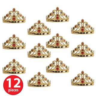Foto 5 | Foto 5 | Tiara Beistle Con Joyas De Plástico Queen Gold, Paquete De 12 - Venta Internacional.