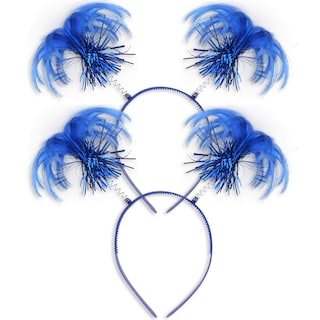 Foto 1 | Foto 1 | Diadema Con Forma De Cola De Caballo Sunshane Blue Feathers, Paquete De 2 Unidades, Para Fiestas - Venta Internacional.