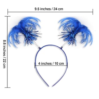 Foto 2 | Foto 2 | Diadema Con Forma De Cola De Caballo Sunshane Blue Feathers, Paquete De 2 Unidades, Para Fiestas - Venta Internacional.