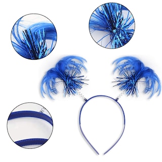 Foto 4 | Foto 4 | Diadema Con Forma De Cola De Caballo Sunshane Blue Feathers, Paquete De 2 Unidades, Para Fiestas - Venta Internacional.