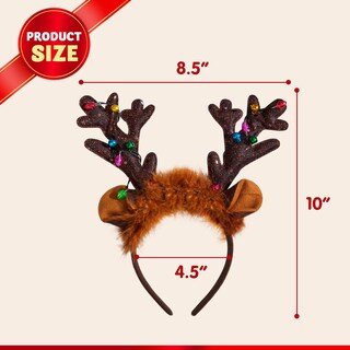 Foto 4 | Foto 4 | Diadema Navideña Joyin Reindeer Con Luces Led, 2 Unidades - Venta Internacional.