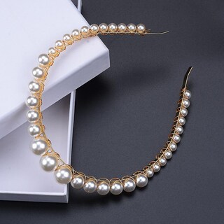 Foto 1 | Foto 1 | Diademas Huoguo Pearls White Faux Pearl Para Niñas Y Mujeres - Venta Internacional.