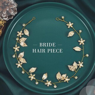 Foto 3 | Foto 3 | Diadema De Boda En Forma De Enredadera Hoja Dorada Accesorio Para Novia - Venta Internacional.