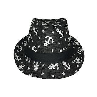 Foto 1 | Foto 1 | Sombrero Infantil de Hebras Patrón de Anclas color Negro
