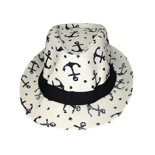 Foto 1 | Foto 1 | Sombrero Infantil de Hebras Patrón de Anclas color Blanco