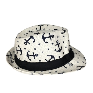 Foto 2 | Foto 2 | Sombrero Infantil de Hebras Patrón de Anclas color Blanco