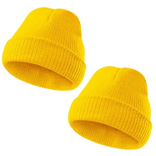Foto 1 | Foto 1 | Gorro American Trends Para Niños, Punto Cálido, Amarillo, Paquete De 2 - Venta Internacional.