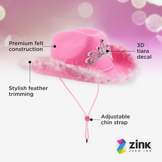 Foto 2 | Foto 2 | Sombrero De Vaquera Rosa Zink Con Tiara Para Adultos - Rosa - Venta Internacional.