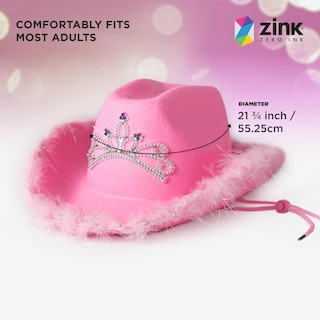 Foto 3 | Foto 3 | Sombrero De Vaquera Rosa Zink Con Tiara Para Adultos - Rosa - Venta Internacional.