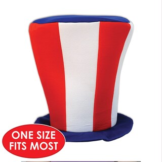 Foto 3 | Foto 3 | Sombrero De Copa Alto De Felpa Beistle Patriotic, Rojo, Blanco Y Azul, 40 Cm - Venta Internacional.