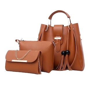 Foto 1 | Foto 1 | Set de Bolsa para Mujer Belug Café 3 Piezas
