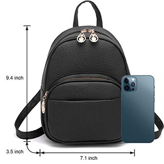 Foto 3 | Foto 3 | Venta Internacional - Mochila Barsine Pequeña de Cuero Vegano con Múltiples Bolsillos