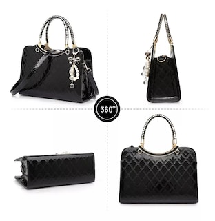 Foto 4 | Foto 4 | Bolso de Mano Belug Negro Impermeable para Mujer