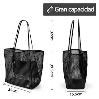 Foto 2 | Foto 2 | Bolsa Playa Tote Bag Bolsa Eo Safe Imports Esi-19253 Negro