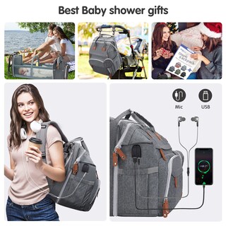 Foto 7 | Foto 7 | Bolsa De Pañales, Mochila Derjunstar, Cambiador De Pañales Para Bebés - Venta Internacional.