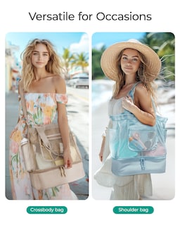 Foto 7 | Foto 7 | Bolsa De Playa Bagsmart Para Mujer Con Nevera Resistente A La Arena Y Cierre - Venta Internacional.