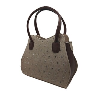 Foto 2 | Foto 2 | Bolso Fana Satchel en Piel con Piedras Brillantes