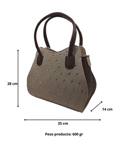 Foto 6 | Foto 6 | Bolso Fana Satchel en Piel con Piedras Brillantes