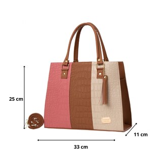 Foto 3 | Foto 3 | Bolsa Fana Irma Color Rosa / Camel Elegante